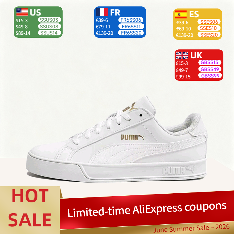 Men Shoes Puma - Puma Smash Vulc Casual,Minimalist, Cushioned, Lightweight,