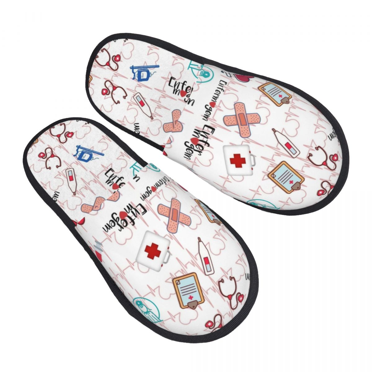 Men Shoes Winter - Print Heartbeat And Stethoscope Doctor Nurse
