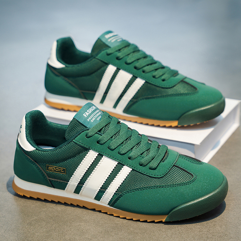 Men'S Shoes Good For Running - Versatile and Fashionable Striped Breathable Casual