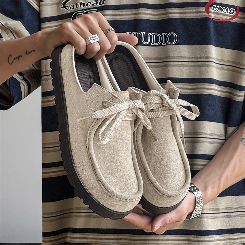 Fashion Men Half Slippers Sued - Men'S Shoes Comfortable Walking recensie en prijs