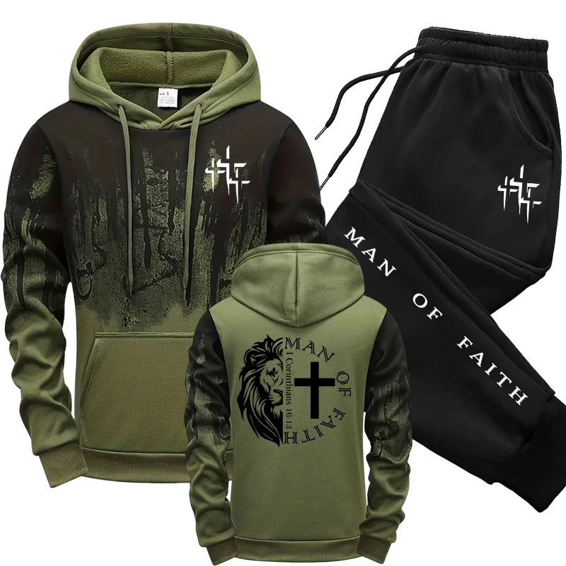 Man of Faith Pattern Men's Set - Men Shoes Joggers recensie en prijs