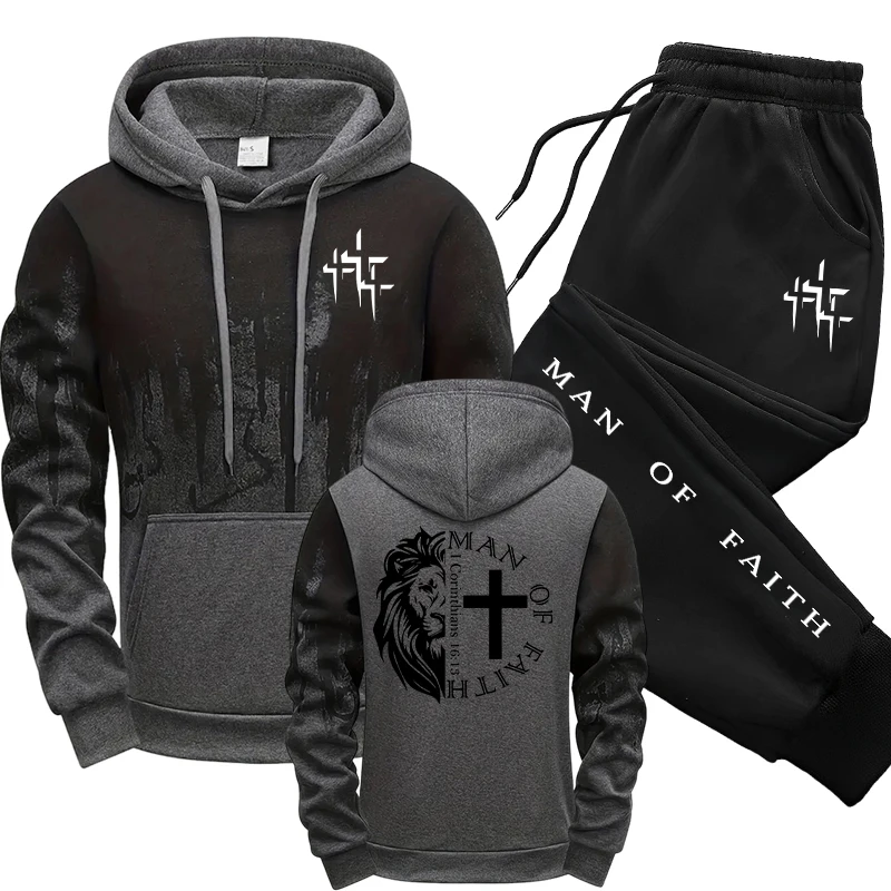 Man of Faith Pattern Men's Set - Men Shoes Joggers recensie en prijs