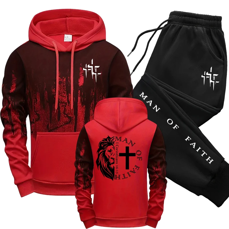 Man of Faith Pattern Men's Set - Men Shoes Joggers recensie en prijs